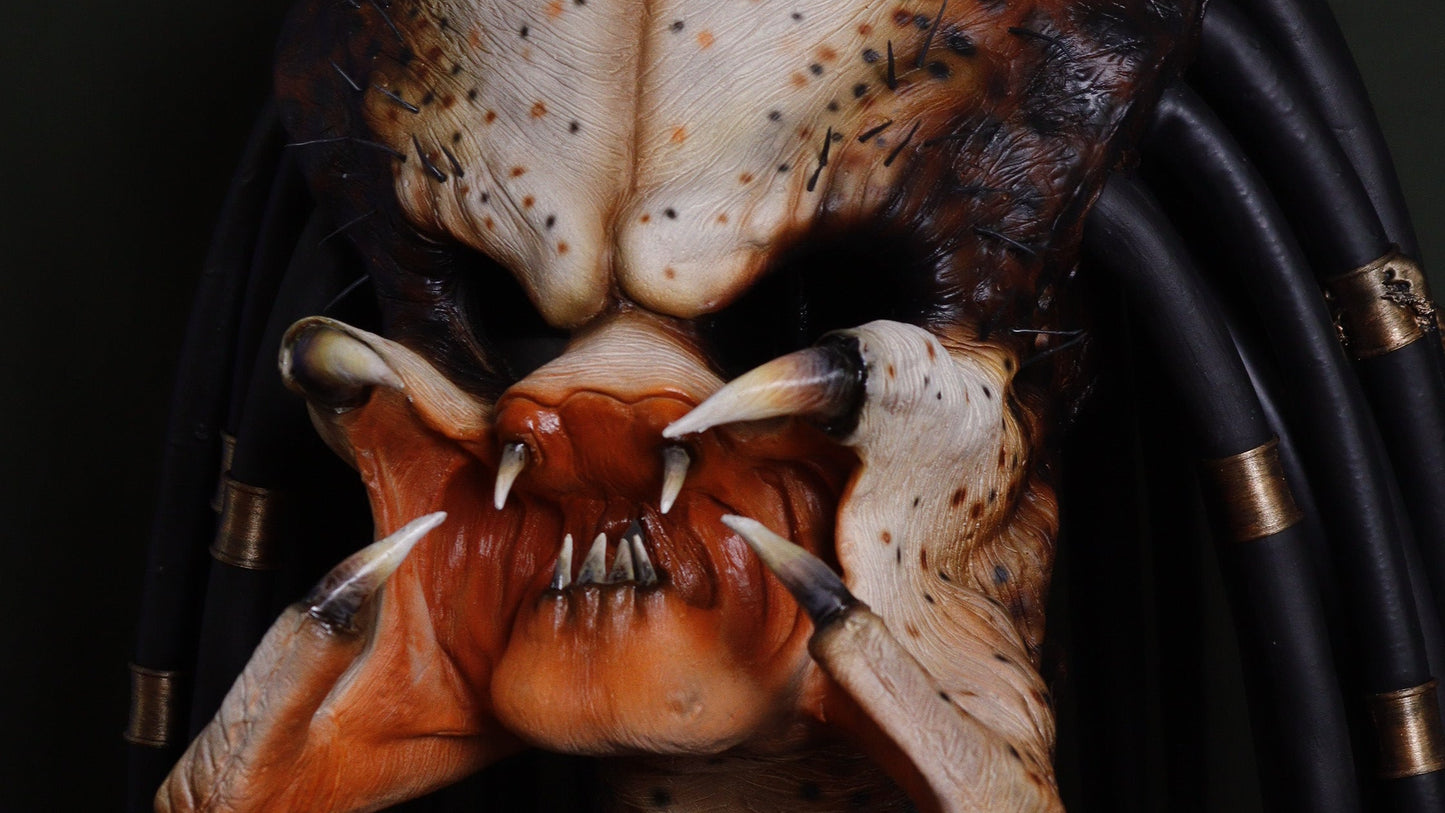 Máscara clásica Depredador 1987 animatronica, con Biohelmet