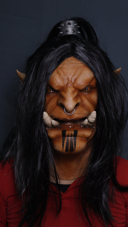 Máscara de Orco DUROTAN Warcraft, Realista, Látex liquido natural