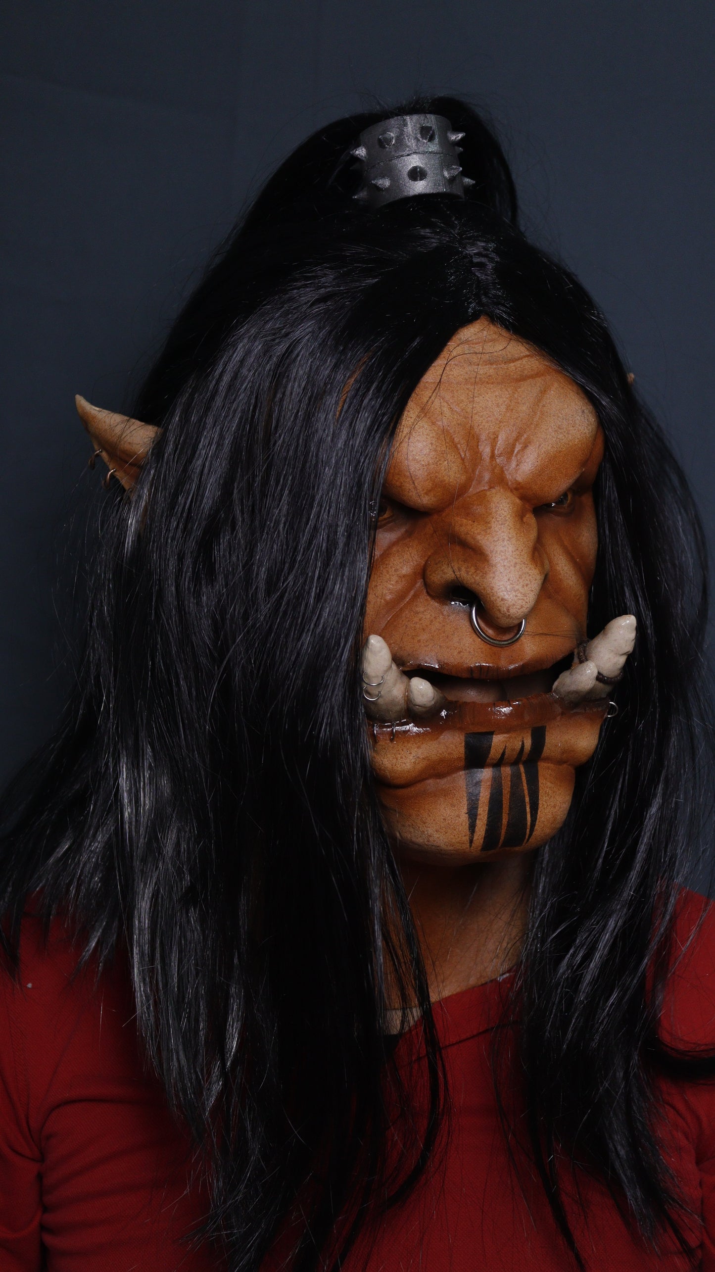 Máscara de Orco DUROTAN Warcraft, Realista, Látex liquido natural