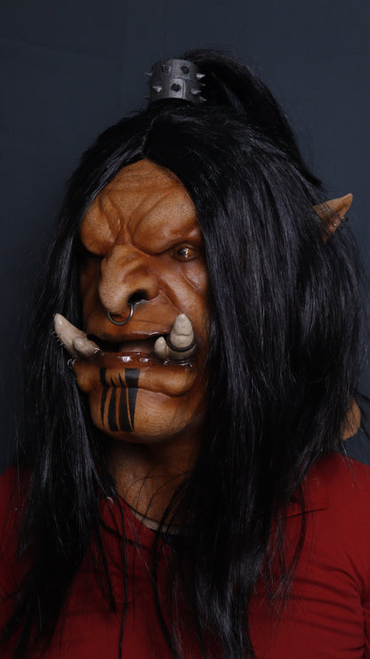 Máscara de Orco DUROTAN Warcraft, Realista, Látex liquido natural